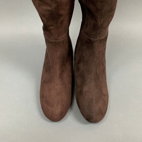 Colin Stuart Women's Boots Size 6 B Brown Faux Suede Wedge Heel - Picture 7 of 8